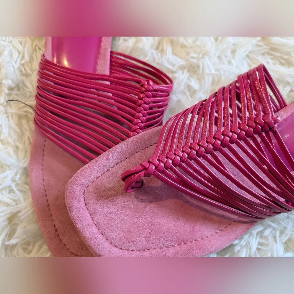 Franco Sarto Vintage Pink Suede Sandals